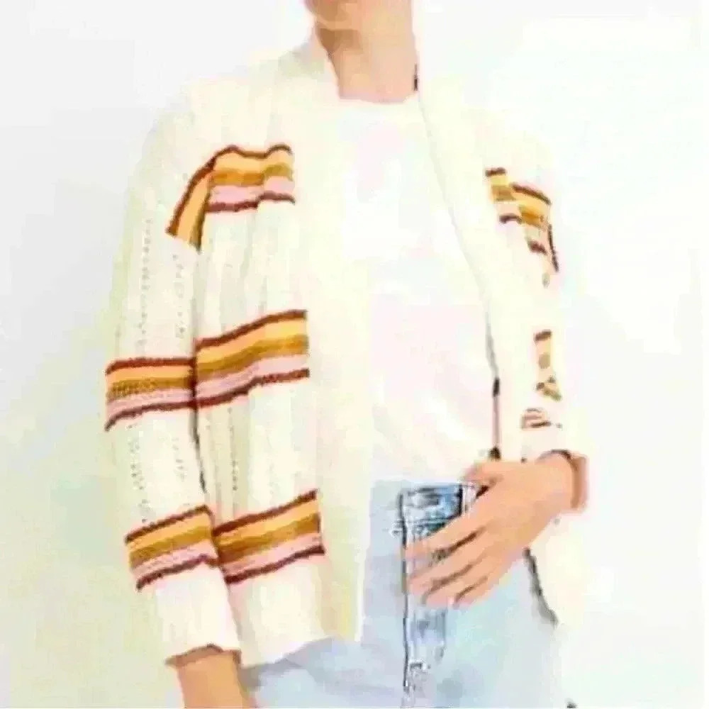 NWT MADEWELL | Striped Open Cardigan | Sz XS